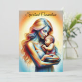 母の日の母の愛ソフトパステルオーラ 招待状 (スタンド正面)