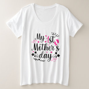 母の日の母の日の母2 プラスサイズTシャツ
