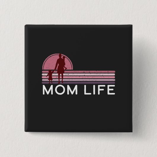 母の日の母の生活 缶バッジ (正面)