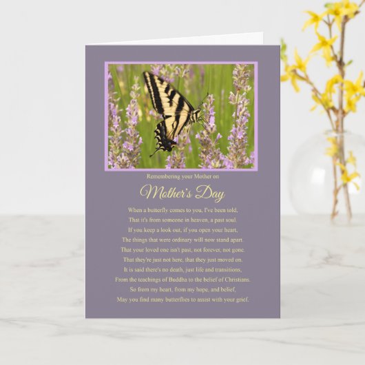 母の日の母の記憶スピリチュアル カード (黄色い花)