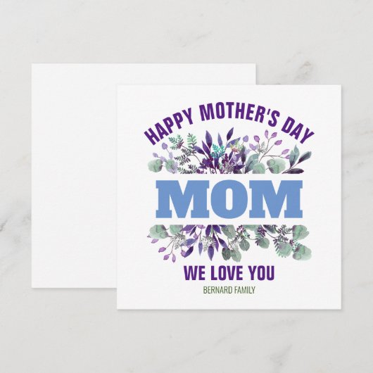 母の日の母の贈りカスタマイズ物 (正面/裏面)