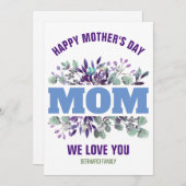 母の日の母の贈りカスタマイズ物 招待状 (正面/裏面)