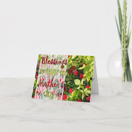 母の日の母への恵み カード (正面)
