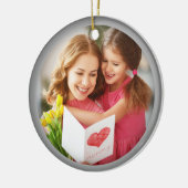 母の日の母への愛の写真 セラミックオーナメント (左)