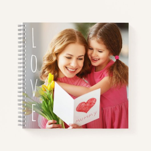 母の日の母への愛の写真 ノートブック (正面)