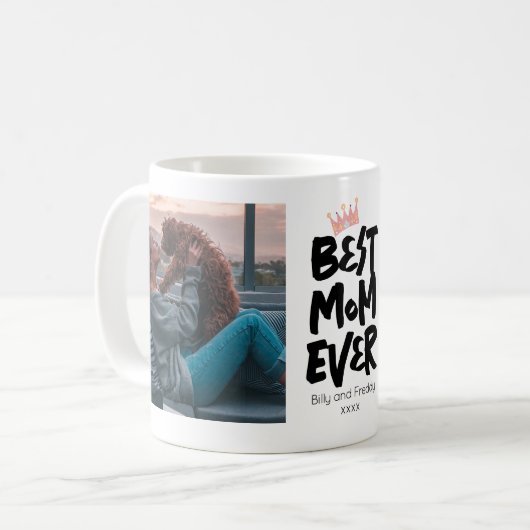 母の日の母最高のの写真 コーヒーマグカップ (正面左)