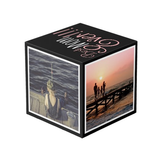 母の日の母最高のの写真 フォトキューブ (裏面アングル)