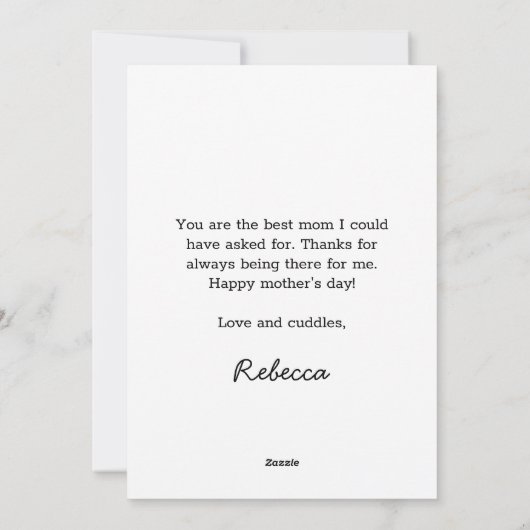 母の日の母親もしは花写真だった シーズンカード (裏面)