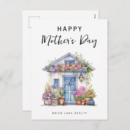 母の日の水の色のエステート実在プロモーション シーズンポストカード (正面/裏面)