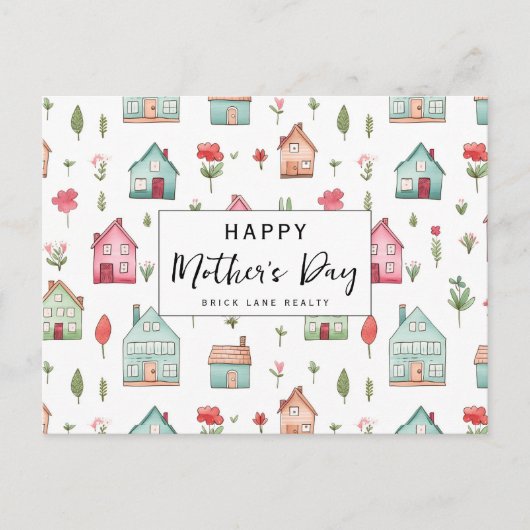 母の日の水の色のエテ実在ート シーズンポストカード (正面)