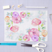 母の日の水の色の花母ワードアート 薄葉紙 (クラフト)