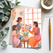 母の日の水の色ハンドメイド絵を描フローラ シーズンポストカード