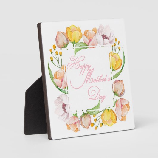 母の日の水の色フローラ フォトプラーク (正面)