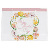 母の日の水の色フローラ ラージペーパーバッグ (裏面)