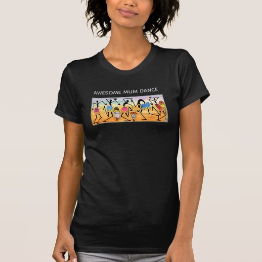 母の日の水の色ムーム素晴らしダンス Tシャツ (正面)