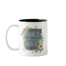 母の日の水彩画の家はお母さんがあるところはどこでもです