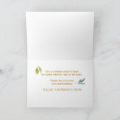 母の日の水色金ゴールドルックフローラマママカード カード (内部)