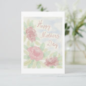 母の日の水色 サンキューカード (スタンド正面)