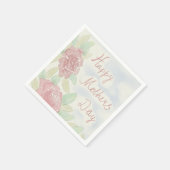 母の日の水色 スタンダードカクテルナプキン (角)