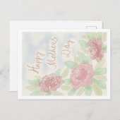 母の日の水色 ポストカード (正面/裏面)