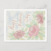 母の日の水色 ポストカード (正面)