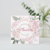 母の日の牡丹の花を選ぶ カード (スタンド正面)