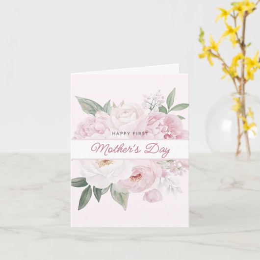 母の日の牡丹の花 カード (黄色い花)