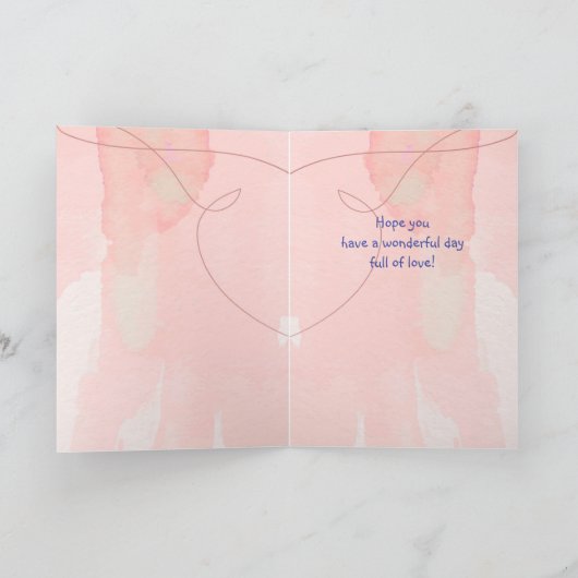 母の日の特別な友人ブルーバードガーデンバード カード (内部)