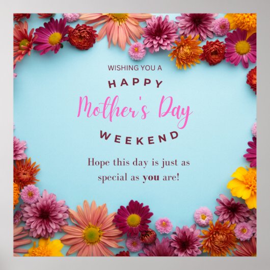 母の日の特別な挨拶オンライン+ポスター ポスター (正面)