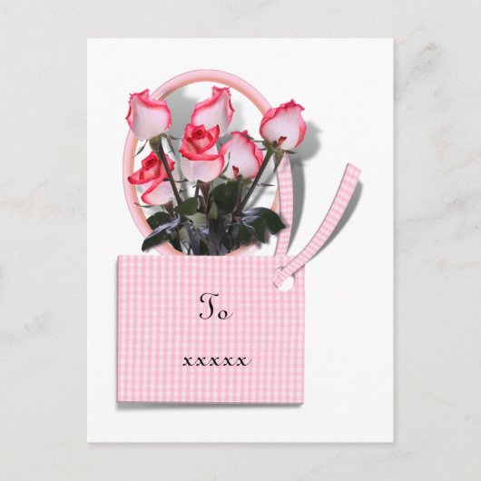 母の日の特別バラ ポストカード (正面)