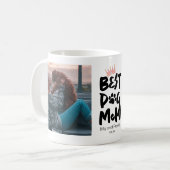 母の日の犬の最高の母の写真 コーヒーマグカップ (正面左)