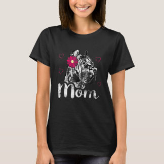母の日の犬の母の短い袖 Tシャツ