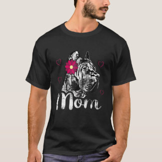 母の日の犬の母の短い袖 Tシャツ