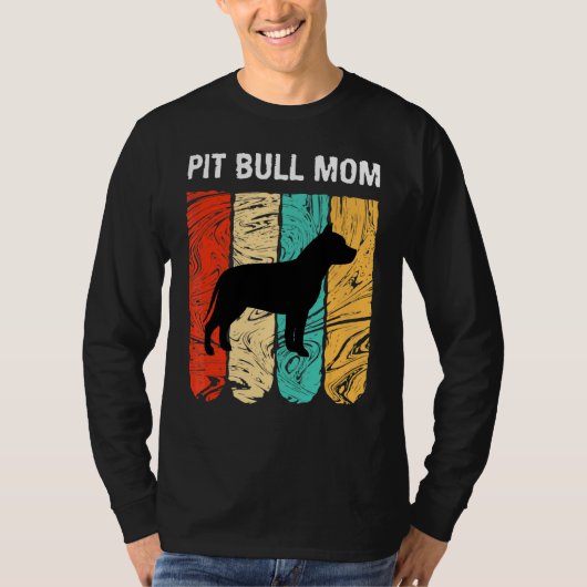 母の日の犬の母ピットブルママ Tシャツ (正面)