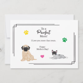 母の日の犬カード 招待状