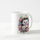 母の日の猫が壁から現れる コーヒーマグカップ (正面右)