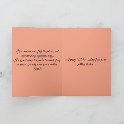 母の日の猫たち カード (内部)