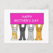 母の日の猫たち ポストカード (正面)