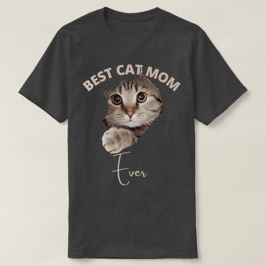 母の日の猫の母のギフト2022、おもしろい猫の最高のモ Tシャツ (デザイン正面)