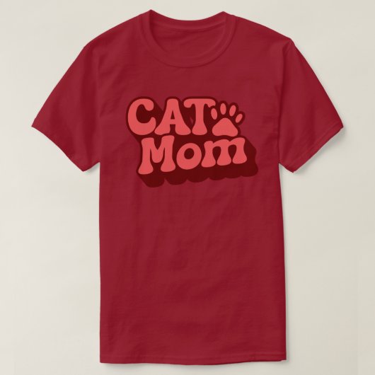 母の日の猫の母のシャツ Tシャツ (デザイン正面)