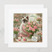 母の日の猫の花屋 ねこママ シーズンカード (正面/裏面)