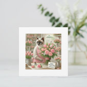 母の日の猫の花屋 ねこママ シーズンカード (スタンド正面)