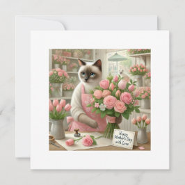 母の日の猫の花屋 ねこママ シーズンカード