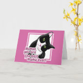 母の日の猫 カード (黄色い花)