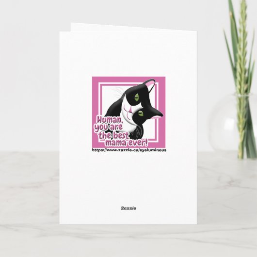 母の日の猫 カード (裏面)