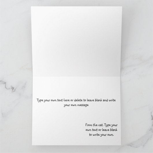 母の日の猫 カード (内部)