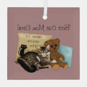 母の日の猫 ガラスオーナメント (裏面)