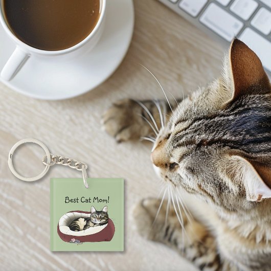 母の日の猫 キーホルダー