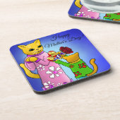 母の日の猫 コースター (左側)