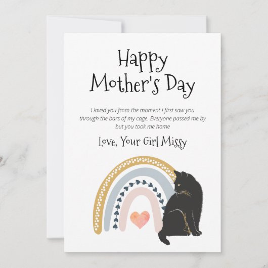 母の日の猫 シーズンカード (正面)